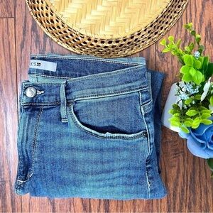Joe’s High Waisted Cotton Denim Straight Leg Jeans Silver Lake Size 28
